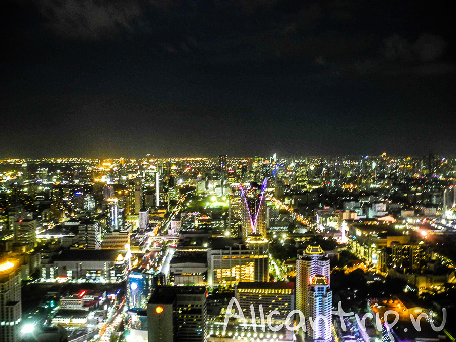Вид с обзорной площадки Байок Скай, Baiyoke Sky самый высокий отель в Бангкоке