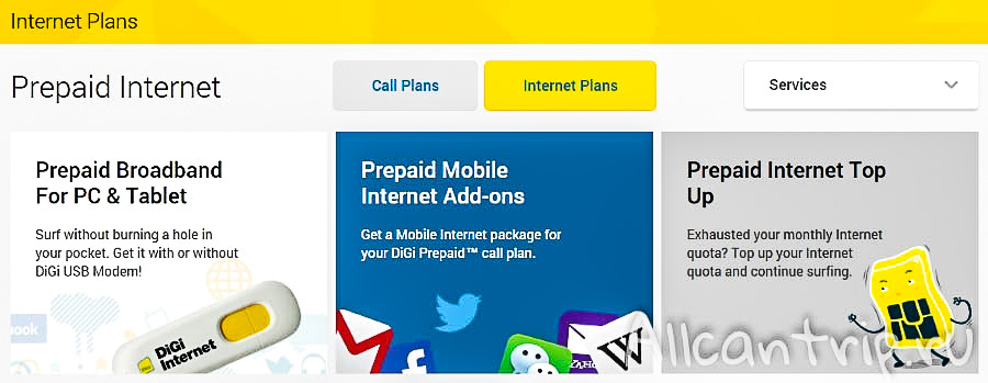 Тарифы предоплаты от DiGi