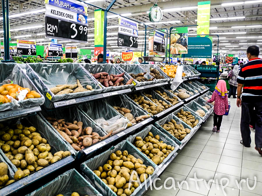 Овощи в теско Кота-Бару
