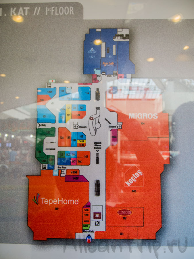 схема ТЦ Джевахир в Стамбуле