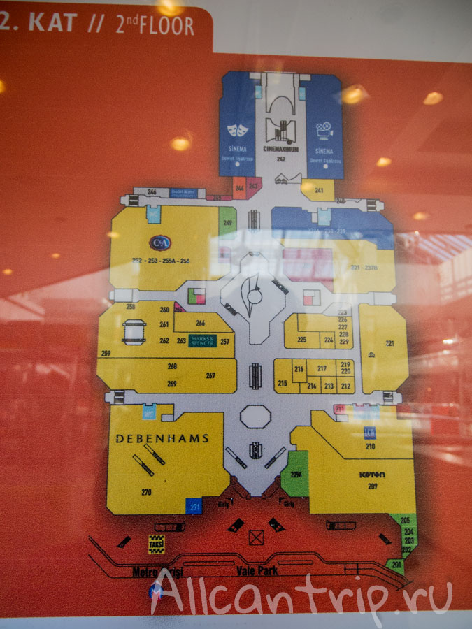 схема ТЦ Джевахир в Стамбуле