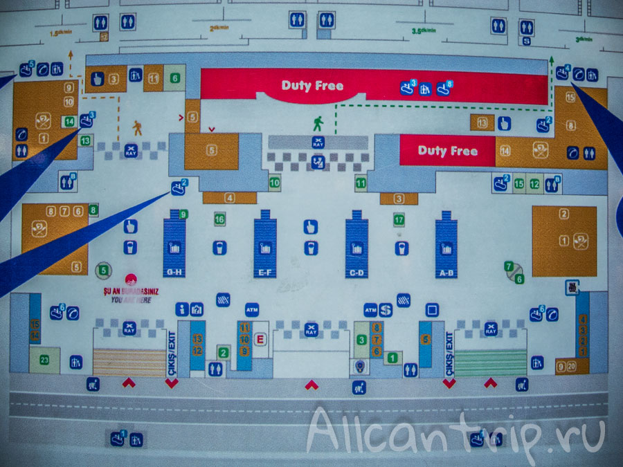 Схема аэропорта сабиха гекчен в стамбуле на русском языке