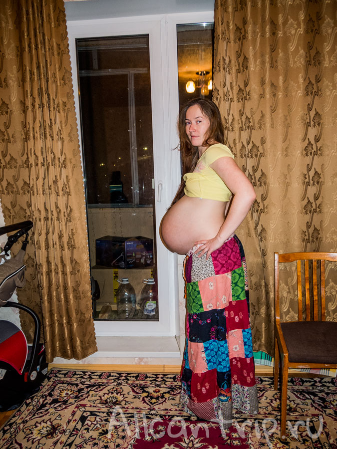 За несколько дней до родов животик просто огромный!
