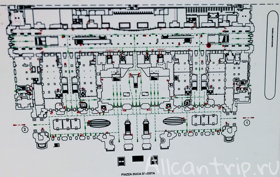 центральный вокзал милана на карте