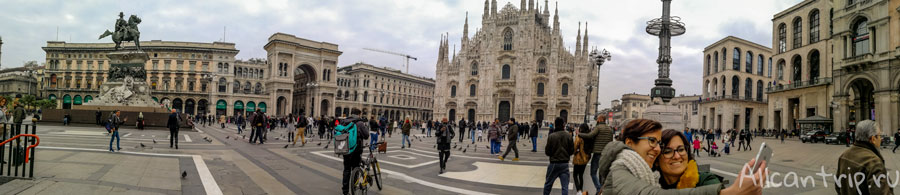 площадь Дуомо в Милане фото