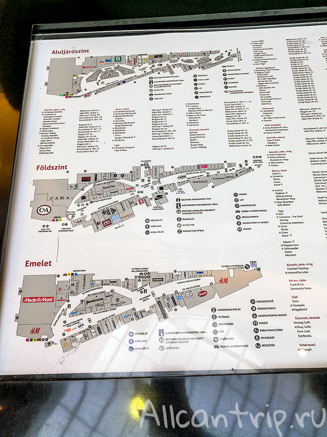 westend Будапешт схема